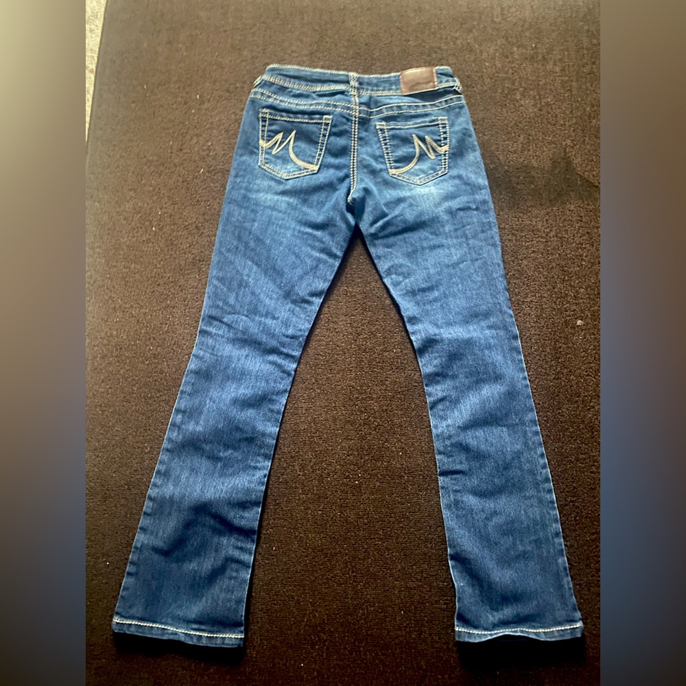 low rise vintage embroidered bootcut jeans